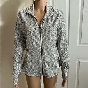 Fila Women's Heathered Gray Zip-Up Jacket.